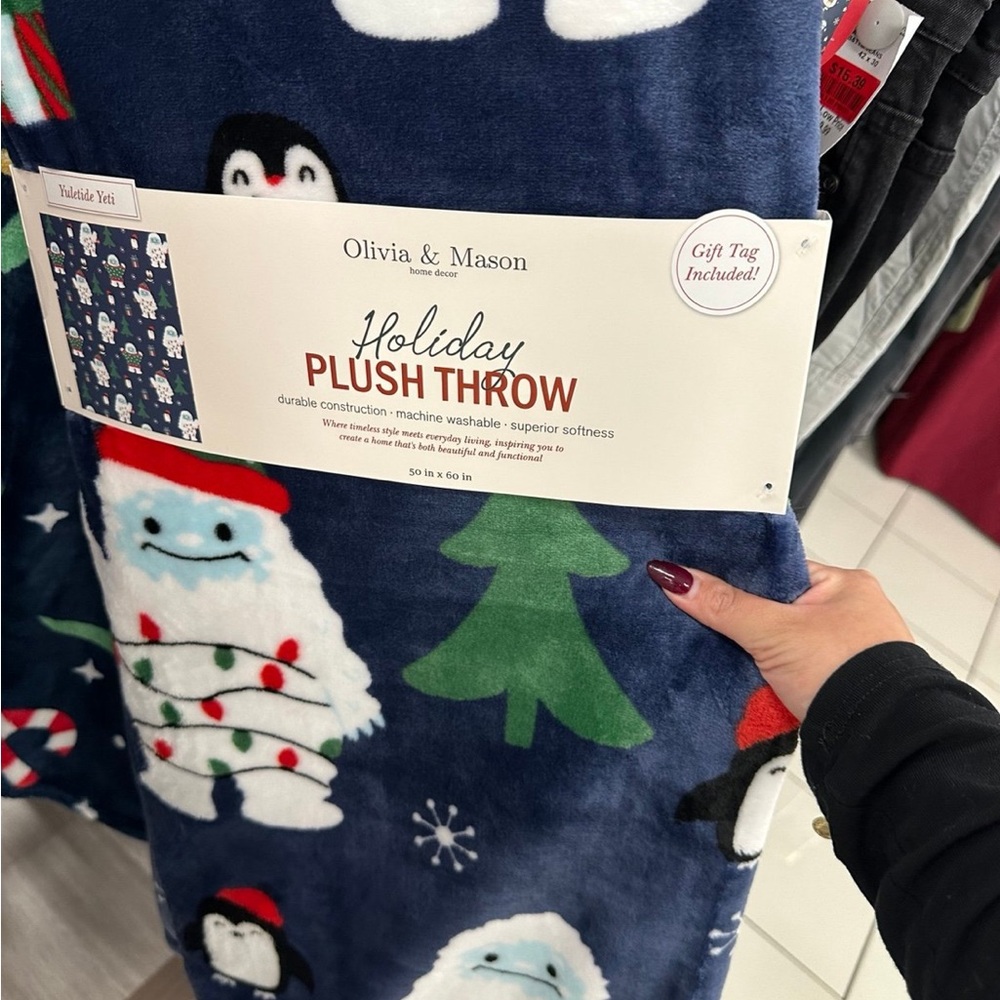 Snowman Yeti Throw Blanket